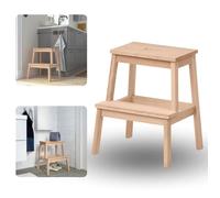 Tabouret avec marchepied - IKEA - BEKVÄM - Bois massif - 50 cm - Marron