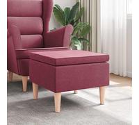 Tabouret avec Pieds en Bois Noir Tissu Siège Pouf Repose-pied Salon vidaXL