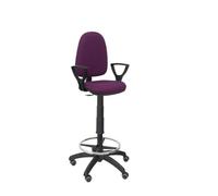 Tabouret Ayna - PIQUERAS Y CRESPO - Modèle Ayna - Violet - Tissu - Bras fixes - Roues de parquet