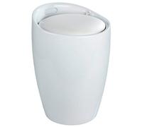 Tabouret/bac à linge pour salle de bain - Candy - ABS - blanc WENKO