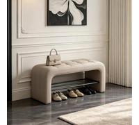Tabouret/banc de rangement rembourré pour l'entrée, Storage bench | Idéal pour le pied du lit, le salon ou la chambre(E,60cm/23.6in)