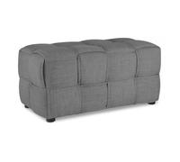 Tabouret banc rembourre gris 2 places