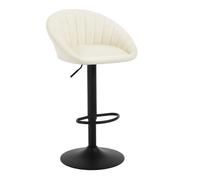 Tabouret Bar WOLTU - Tabouret Cuisine Pivotante - Similicuir Vintage - Hauteur réglable - Beige W0ATT0873-1