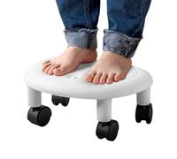 Tabouret bas à roulettes pivotant à 360° pour pédicure 33,5 x 15 cm | Le design discret offre une assise confortable pour la pédicure, le changement de chaussures et les tâches quotidiennes
