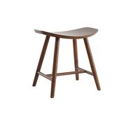Tabouret bas bois foncé h46.5 demory