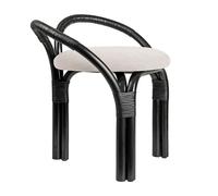 Bistra Tabouret Rotin Peint Ébène/Fustagno Limonta 001