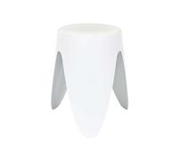 Tabouret Blanc Tulipe en Polypropylène Empilable Ø46 cm - QARIS - ALTOBUY Blanc G