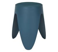 Tabouret Bleu Canard Tulipe en Polypropylène Empilable Ø46 cm - QARIS - ALTOBUY Bleu G