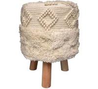 Paris prix Pouf rond en laine - Naturel