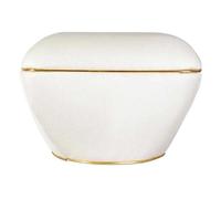 Tabouret Carré Contessa 60cm Ivoire & Or