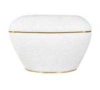 Tabouret Carré Déco Contessa 60cm Blanc & Or