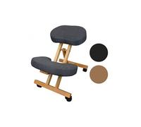 Tabouret, chaise ergonomique, siège assis genoux en bois pliable et réglable - Gris