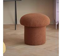 Tabouret champignon en laine d'agneau, repose-pieds en bois massif pour salon, chambre à coucher, bureau, cuisine, balcon