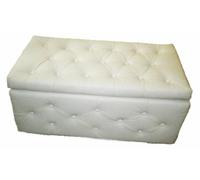 Tabouret Chesterfield, tabouret d'appoint, pouf, canapé, cuir, tissu, textile CHESTER17