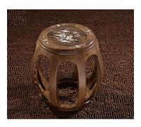Tabouret chinois rond, repose-pieds en séquoia incrusté de coquillages, ottoman pour Guzheng, banc de piano, siège de table basse