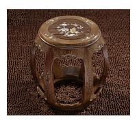 Tabouret chinois rond, repose-pieds en séquoia incrusté de coquillages, ottoman pour Guzheng, banc de piano, siège de table basse