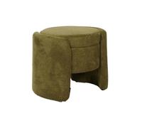 Tabouret coffre contemporain tissu kaki. L 53 x P 43 x H 45cm - Kalo