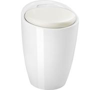 Tabouret coffre de rangement - blanc