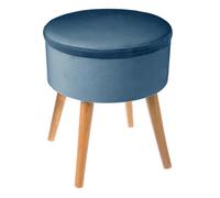 Tabouret Coffre Scandinave "Tess" 44cm Bleu