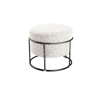 Tabouret coloris blanc en métal - L 60 x P 40 x H 70 cm --
