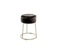 Tabouret coloris Or-gris en MDF / métal - H 46 x Ø 30 cm --