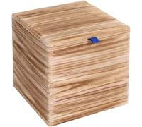 Tabouret cube de rangement en bois massif pour chambre à coucher, salon, design vintage, tabouret polyvalent pour changer de chaussures, parfait pour les petits espaces