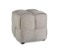 Tabouret cube rembourre gris