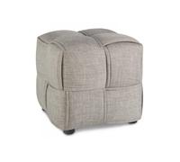 Tabouret cube rembourre gris