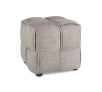 Tabouret cube rembourre gris