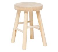 Tabouret d'appoint en bois massif NYAR - Beige