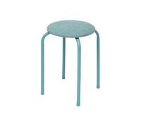 - Tabouret d'appoint en métal et tissu chiné FLEXY - Vert Céladon - Flexy