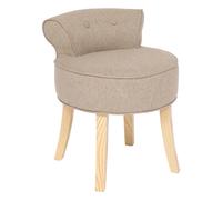 Tabouret d'Appoint en Tissu Firmin 58cm Beige