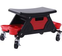 Tabouret d'atelier mobile Détails Siège d'atelier Siège à roulettes Outils Organisateur avec roues et tablettes pour garage automobile A la maison