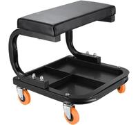 Tabouret d'atelier roulant avec plateau à outils - Siège universel pour réparation automobile, mécanique et garage - Support d'outils durable