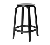 Tabouret de bar 64 structrue laqué 65cm black lacquered solid birch base