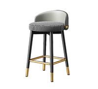 Tabouret de bar à dossier bas en fer forgé