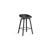 Tabouret de bar AAS32 H65 Noir/Acier/ Noir
