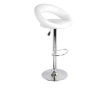 Tabouret de Bar, assise blanche, diam 54 hauteur 80/100 cm
