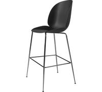 GUBI Tabouret de bar Beetle haut black. structure en acier chromé noir