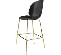 Tabouret de Bar Beetle 75 Base Conique Laiton Semi Mat/ Noir