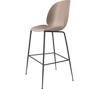 GUBI Tabouret de Bar Beetle 75 Base Conique Mat Noir/ Rose Doux