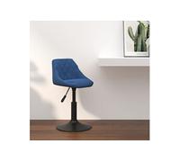 vidaXL Tabouret de Bar Siège Pivotant de Bistro Chaise de Comptoir Tabouret de Pub Siège de Comptoir Chaise de Bistro Siège de Pub Bleu Velours
