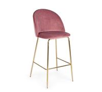 Tabouret de bar Carry Velvet Blush