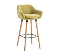 Tabouret de bar - CLP - Grant - Pieds en Bois - Vert clair - Confortable et design 99 cm