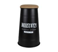 Tabouret de bar conique ""Loft & Métal"" - Noir - D 40 x H 66,5 cm