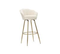 Tabouret de Bar Coquillage "Vienna" 110cm Crème & Or