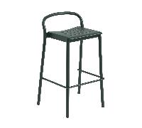 Tabouret de bar de jardin H 75cm Linear Steel WxHxD 53,5x88,7x46,5cm