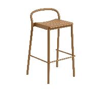 Tabouret de bar de jardin H 75cm Linear Steel WxHxD 53,5x88,7x46,5cm