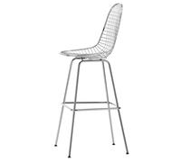 Tabouret de bar Eames en fil de Chrome haut