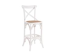 Tabouret de bar en croix blanc